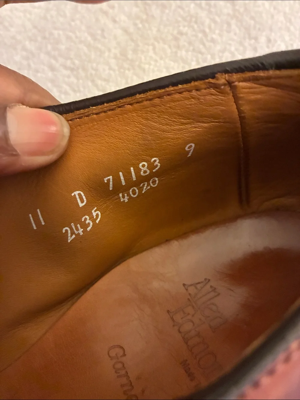 Allen Edmonds Men's Brown Leather Warwick Monk Strap Dress Shoes w/single buckle